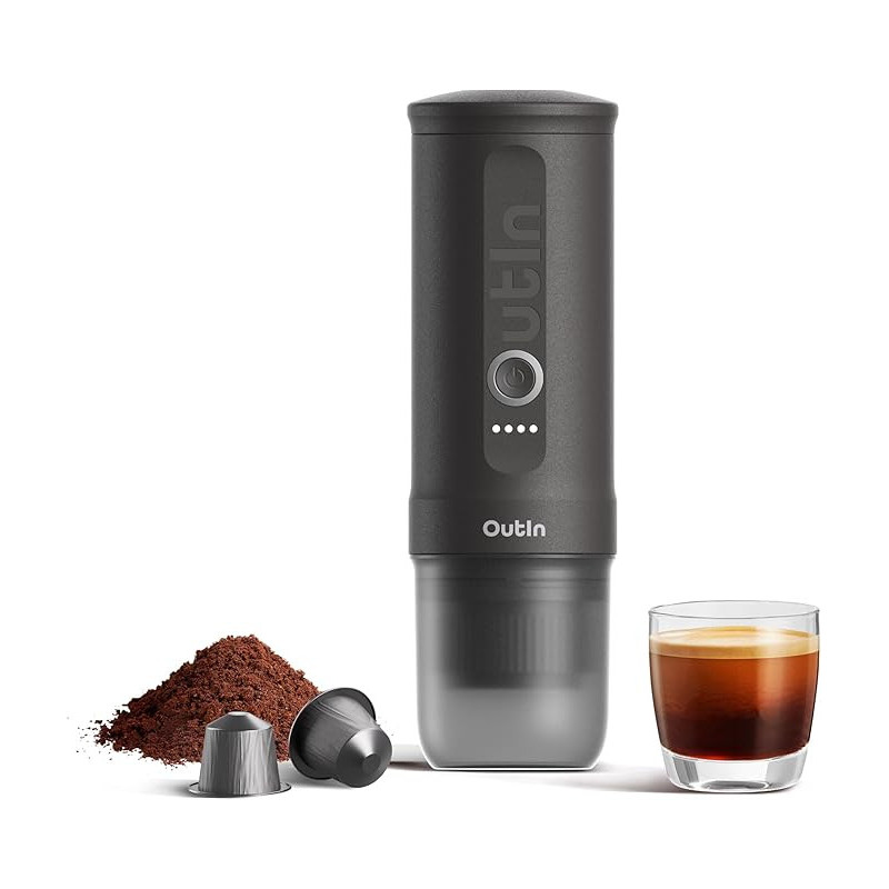 Outin Nano Portable electric Espresso Machine Space Grey