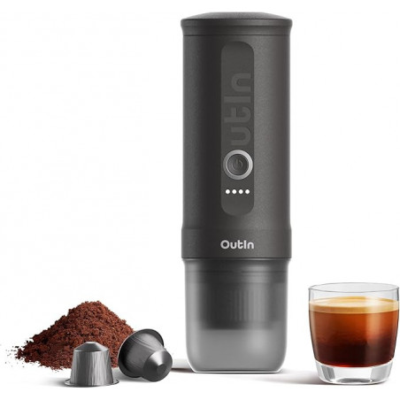 Outin Nano Portable electric Espresso Machine Space Grey