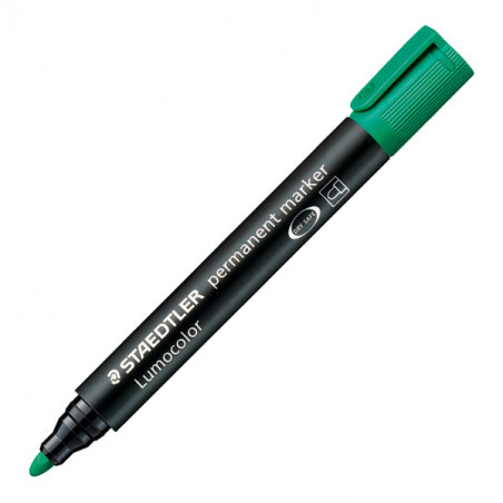 Permanent marker bullet green staedtler