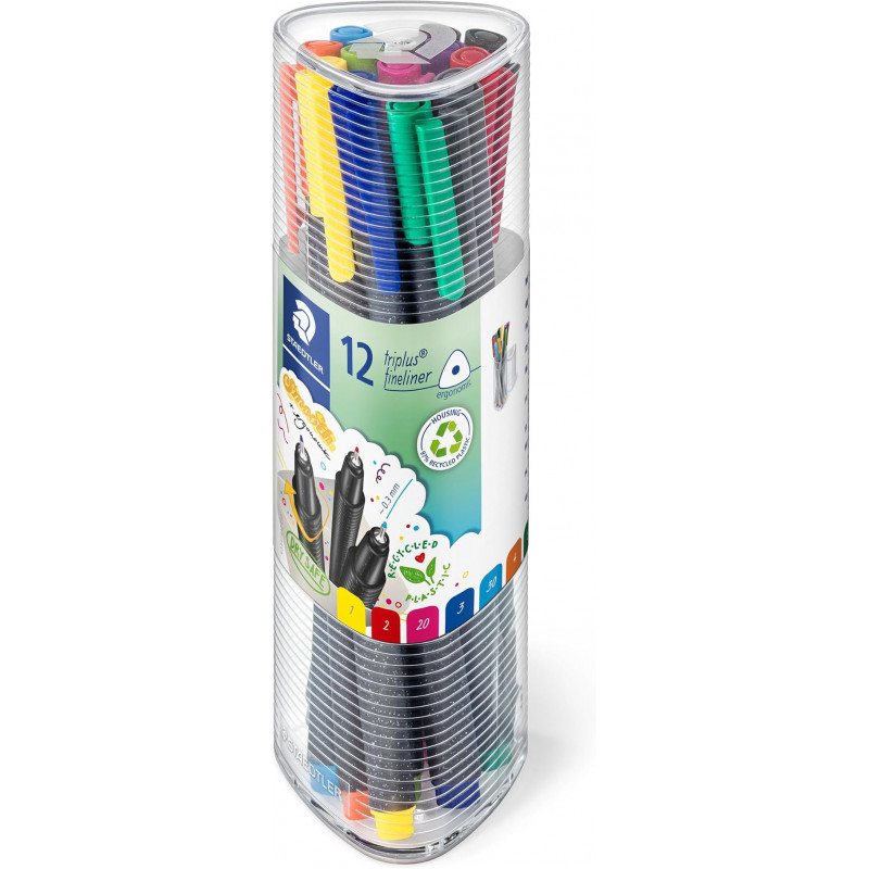 Staedtler - Triplus Fineliner Assorted Colours x12 Staedtler - Triplus Fineliner Assorted Colours x12