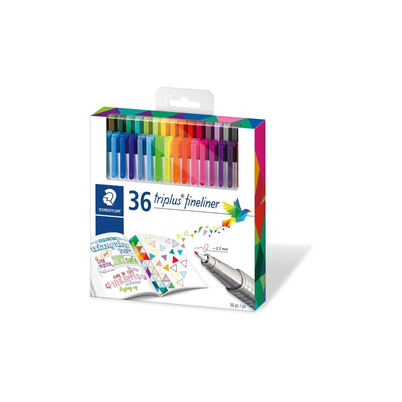 Staedtler - Triplus Fineliner Assorted Colours Set x36 Staedtler - Triplus Fineliner Assorted Colours Set x36