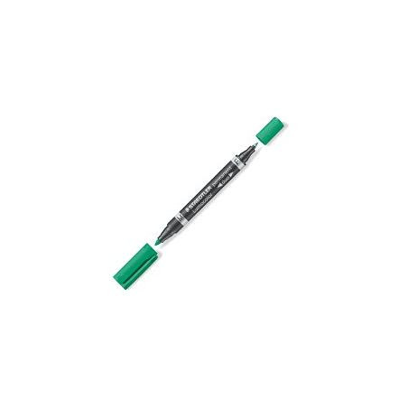 Staedtler - Duo Permanent Marker F/M Green