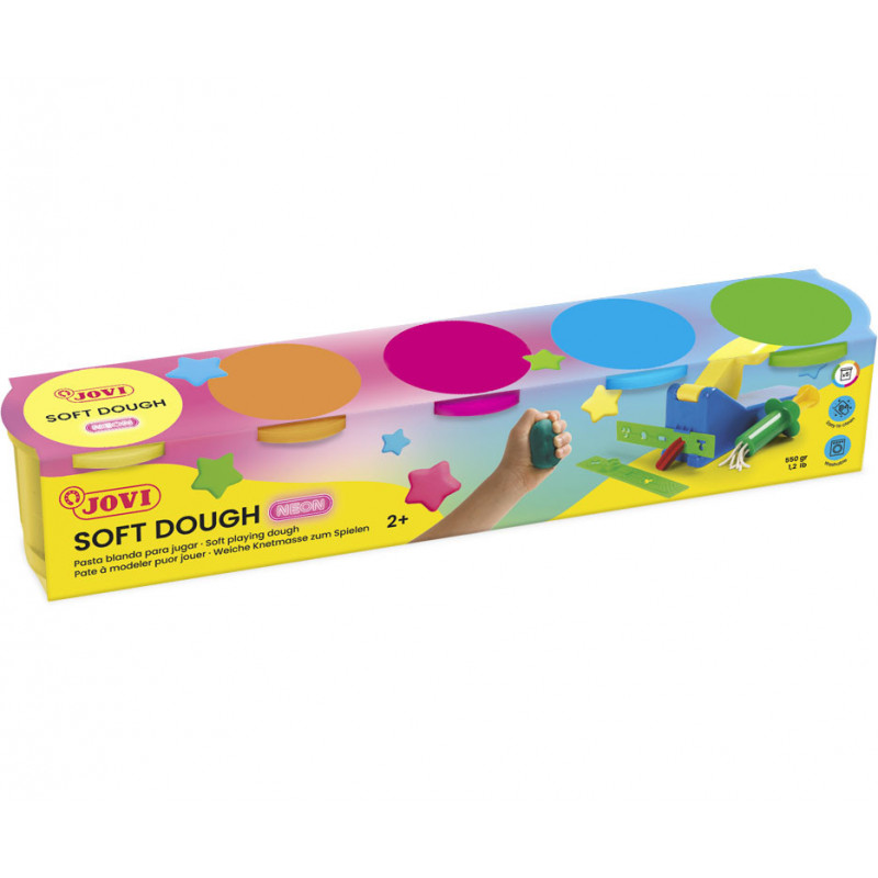 JOVI - Soft Dough Neon Pot x5