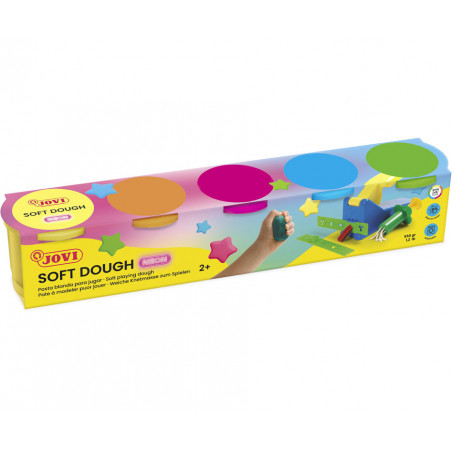 JOVI SOFT DOUGH POT X5 NEON 125ML