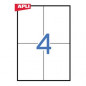 APLI - Permanent Adhesive Labels White x 4