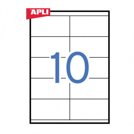 APLI PERMANENT ADHESIVE LABELS WHITE X10