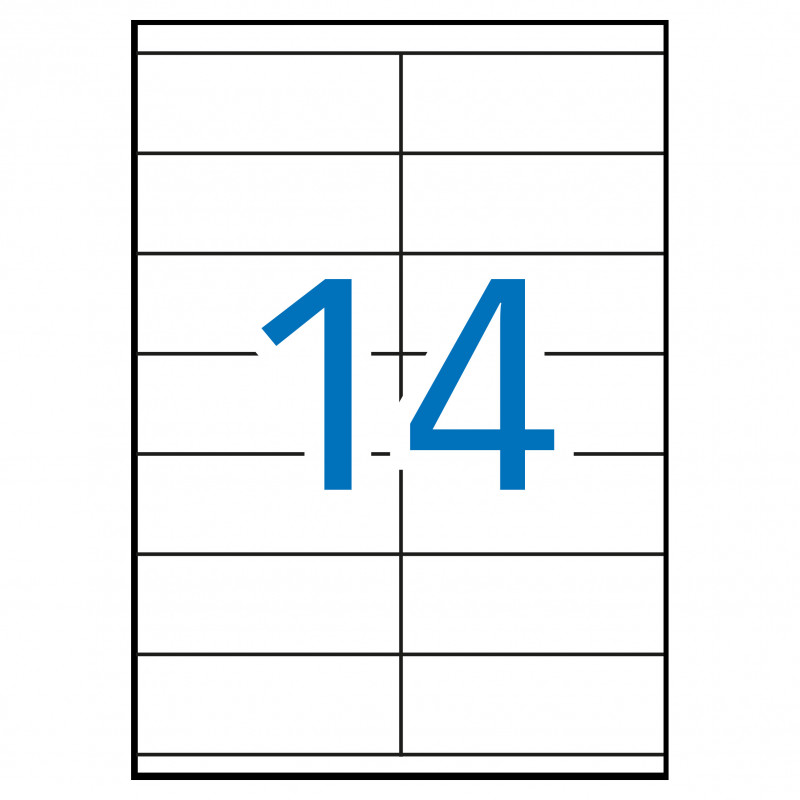 APLI - Permanent Adhesive Labels White x 14