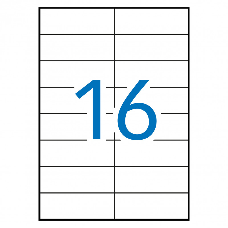 APLI - Permanent Adhesive Labels White x 16