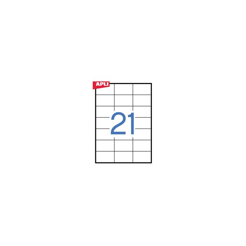 APLI - Permanent Adhesive Labels White x 21