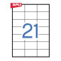 APLI - Permanent Adhesive Labels White x 21