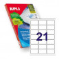 APLI - Permanent Adhesive Labels White x 21