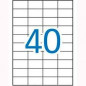 APLI - Permanent Adhesive Labels White x 40