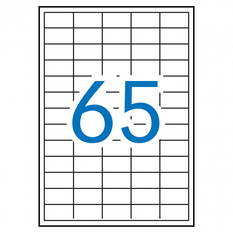 APLI - Permanent Adhesive Labels White x 65