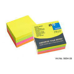 VIQ - Sticky Notes Ass. Color Block Cube Fluo75x75mm