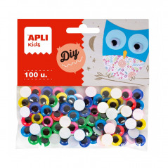 APLI - Googly Eyes Round Color X100