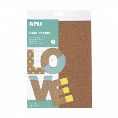 APLI - A4 Cork Sheet X3