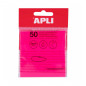 APLI - Sticky Note Transparent Pink x50