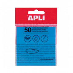 APLI - Sticky Note Transparent Blue x50