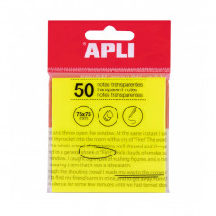 APLI - Sticky Note Transparent Yellow x50