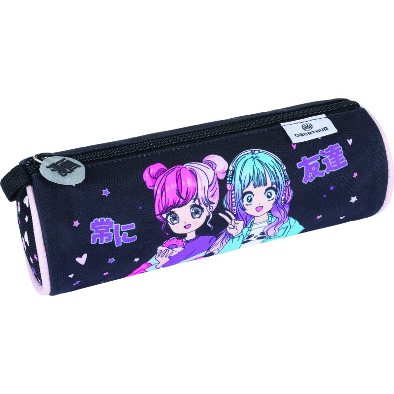 OBT - Manga Girl Round Pencil Case