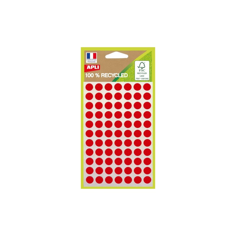 APLI - Recycled Round Adhesive Red Ø8mm