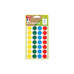 APLI - Recycled Round Adhesive Assorted Color Ø15mm