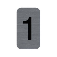 EXA - Adhesive Sign Aluminium Effect Number: 1