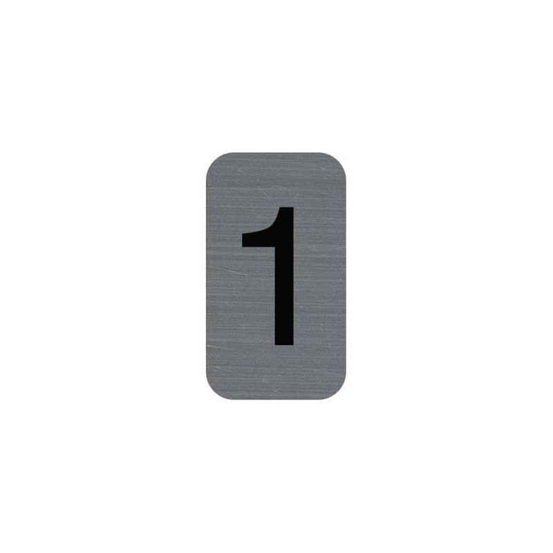 EXA - Adhesive Sign Aluminium Effect Number: 1
