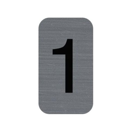 EXA - Adhesive Sign Aluminium Effect Number: 1