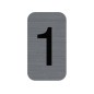 EXA - Adhesive Sign Aluminium Effect Number: 1