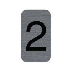 EXA - Adhesive Sign Aluminium Effect Number: 2
