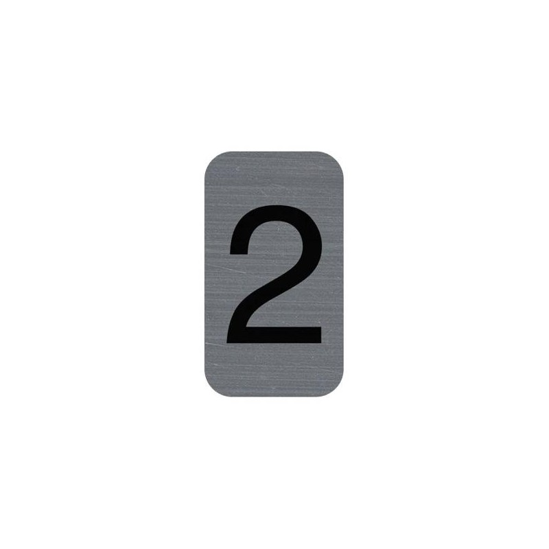 EXA - Adhesive Sign Aluminium Effect Number: 2