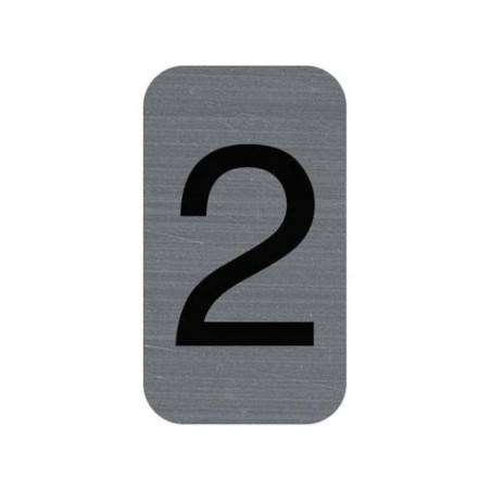 EXA - Adhesive Sign Aluminium Effect Number: 2