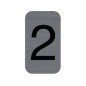 EXA - Adhesive Sign Aluminium Effect Number: 2