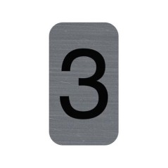 EXA - Adhesive Sign Aluminium Effect Number: 3