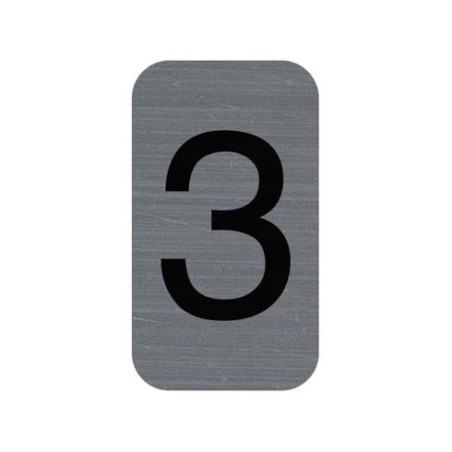 EXA - Adhesive Sign Aluminium Effect Number: 3