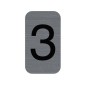 EXA - Adhesive Sign Aluminium Effect Number: 3