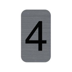 EXA - Adhesive Sign Aluminium Effect Number: 4