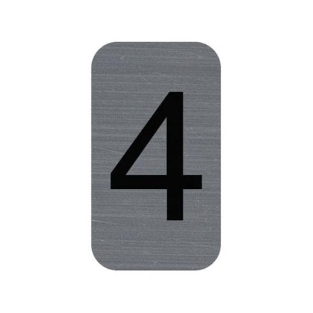 EXA - Adhesive Sign Aluminium Effect Number: 4