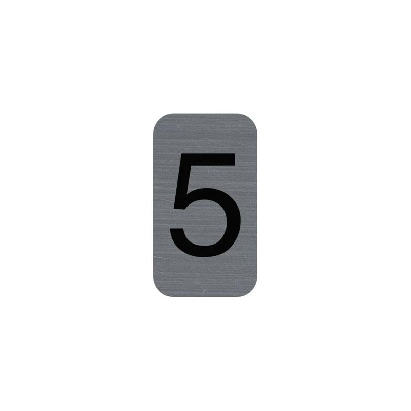 EXA - Adhesive Sign Aluminium Effect Number: 5