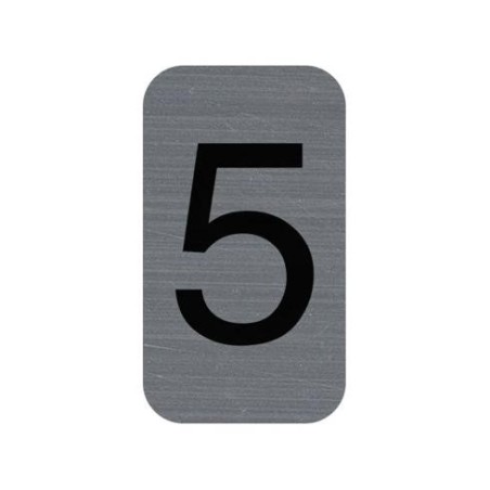 EXA - Adhesive Sign Aluminium Effect Number: 5