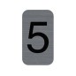 EXA - Adhesive Sign Aluminium Effect Number: 5