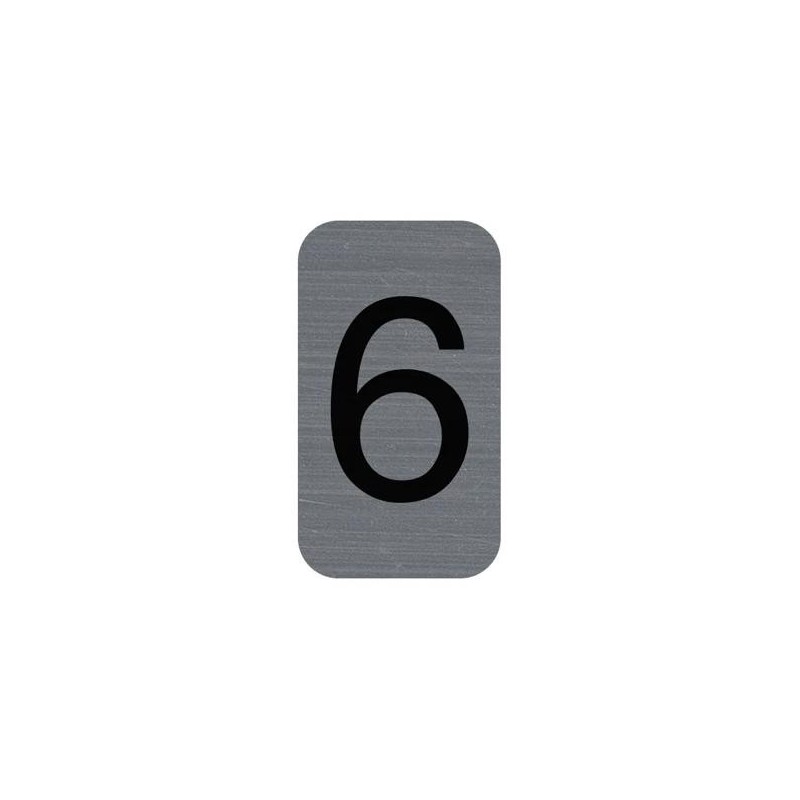 EXA - Adhesive Sign Aluminium Effect Number: 6