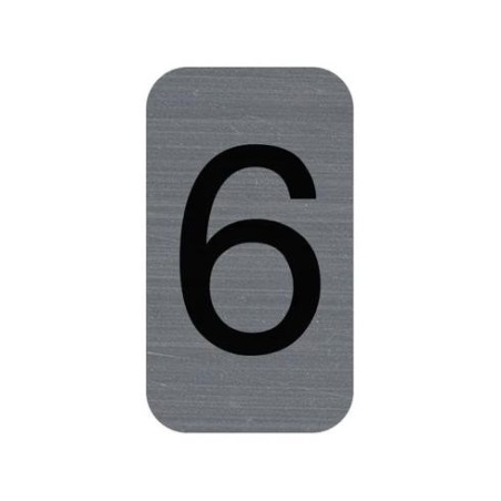 EXA - Adhesive Sign Aluminium Effect Number: 6