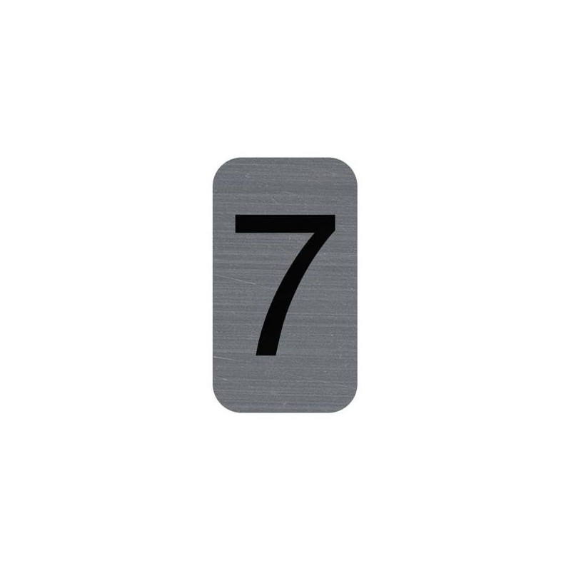 EXA - Adhesive Sign Aluminium Effect Number: 7