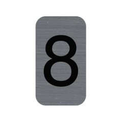 EXA - Adhesive Sign Aluminium Effect Number: 8