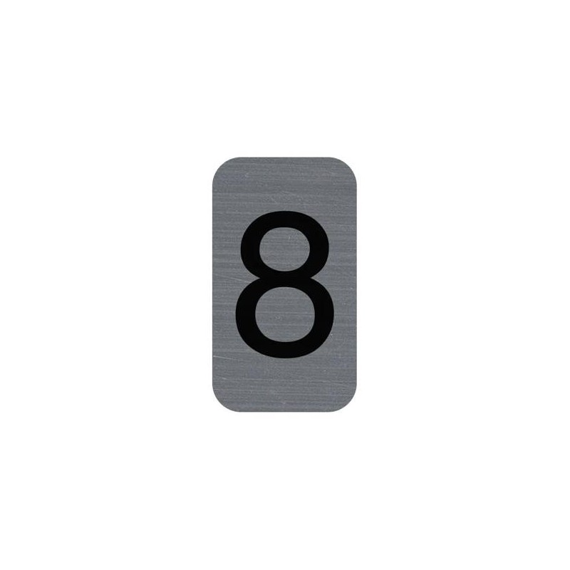 EXA - Adhesive Sign Aluminium Effect Number: 8