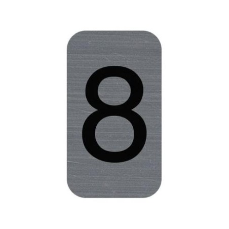 EXA - Adhesive Sign Aluminium Effect Number: 8