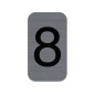 EXA - Adhesive Sign Aluminium Effect Number: 8