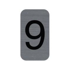 EXA - Adhesive Sign Aluminium Effect Number: 9